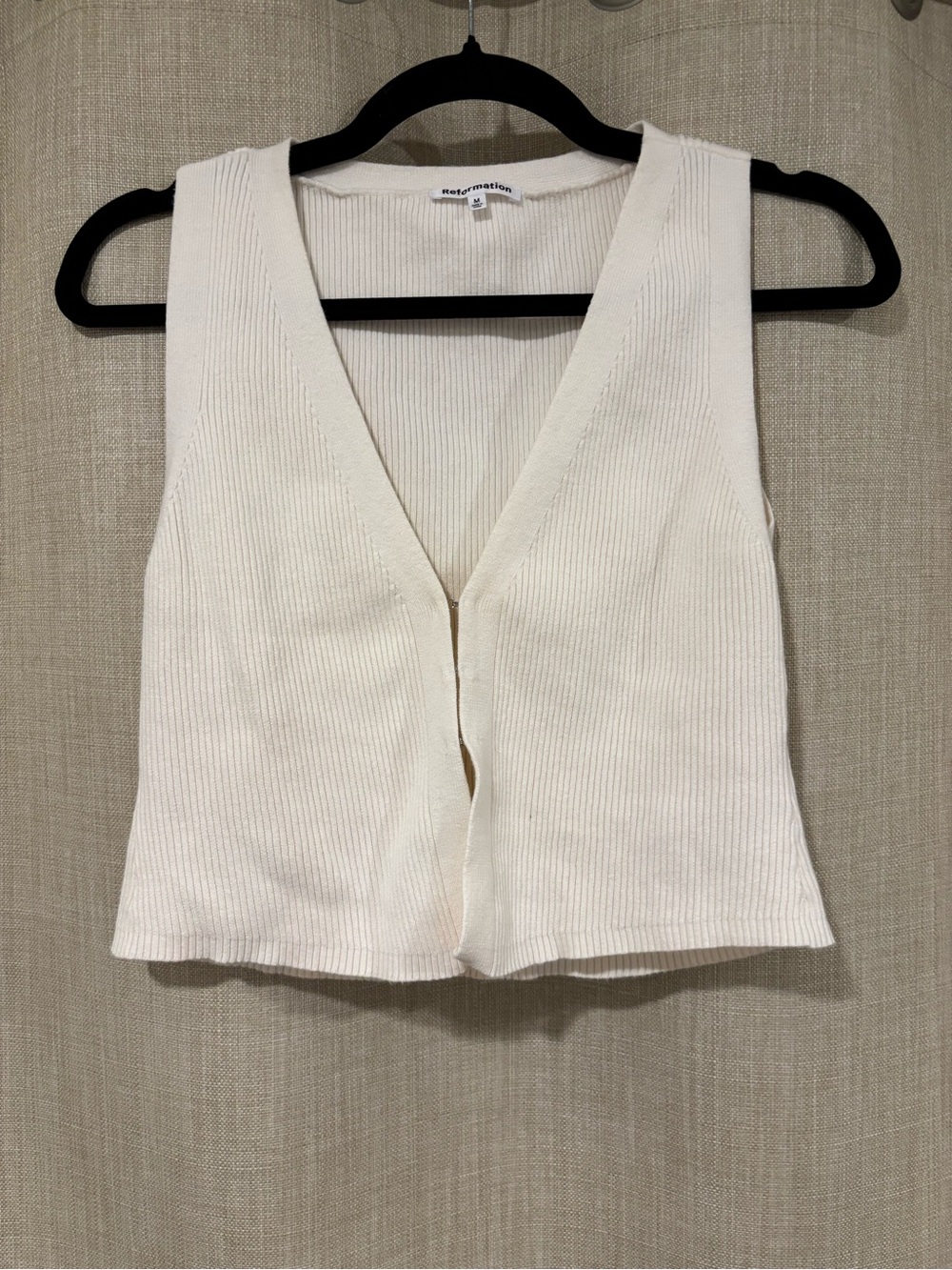 Reformation Cream Ribbed Knit Top - Picture 4 of 4